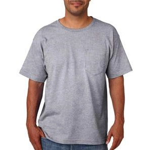 Dark Ash Bayside Pocket Promotional T-Shirt - Colors