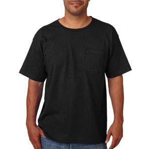 Black Bayside Pocket Promotional T-Shirt - Colors