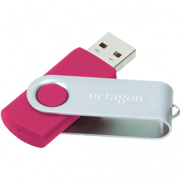 Magenta 8GB Colorful Flip Open Custom Flash Drive