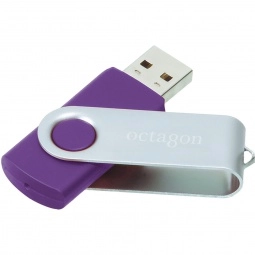 Violet 8GB Colorful Flip Open Custom Flash Drive
