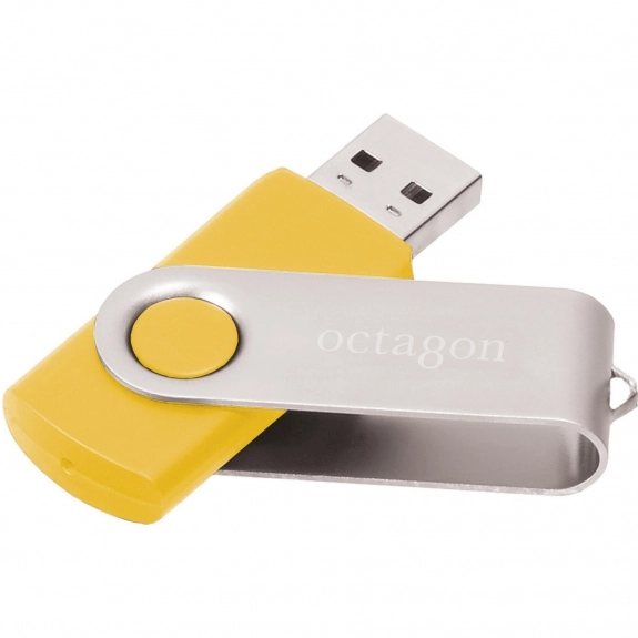 Yellow 8GB Colorful Flip Open Custom Flash Drive