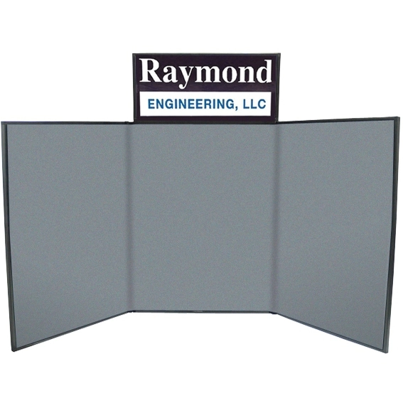 Gray Table Top Folding Display Custom Kits w/ Full Color Header