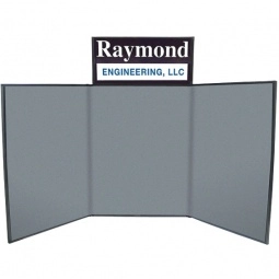 Gray Table Top Folding Display Custom Kits w/ Full Color Header