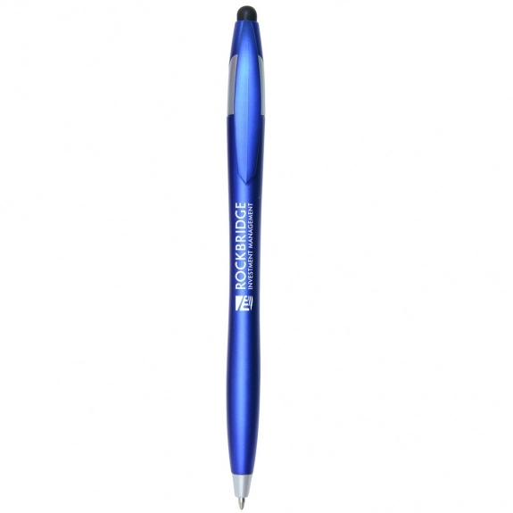 Blue Metallic Colored Twist-Action Javelin Stylus Custom Pen 