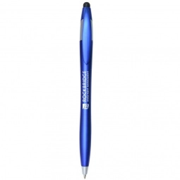 Blue Metallic Colored Twist-Action Javelin Stylus Custom Pen 