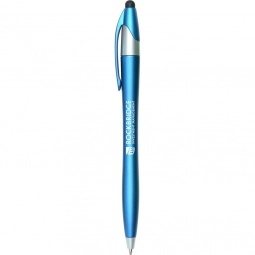 Light Blue Metallic Colored Twist-Action Javelin Stylus Custom Pen 