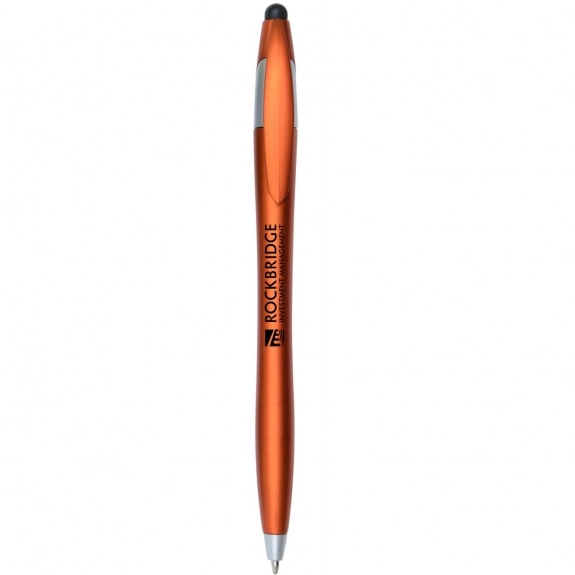 Orange Metallic Colored Twist-Action Javelin Stylus Custom Pen 