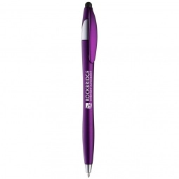 Purple Metallic Colored Twist-Action Javelin Stylus Custom Pen 