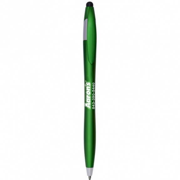 Green Metallic Colored Twist-Action Javelin Stylus Custom Pen 