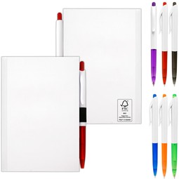 Back Full Color Custom Notebook w/Pen- 4"w x 6"h