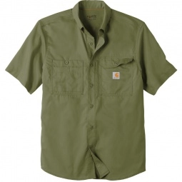 Burnt Olive - Carhartt Force Ridgefield Solid Custom Short Sleeve Shirt
