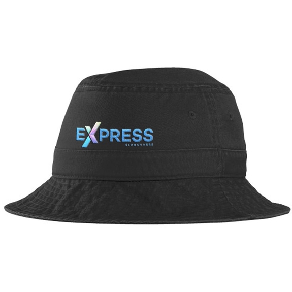 Black - Port Authority Custom Logo Bucket Hat
