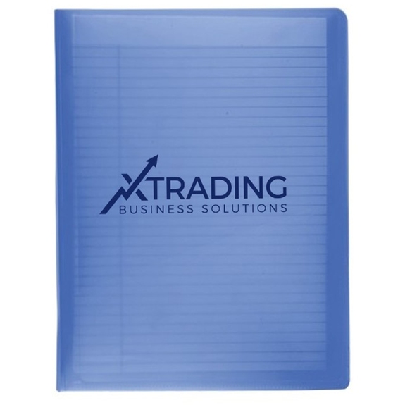 Reflex Blue - Translucent Branded Folder w/ Writing Pad
