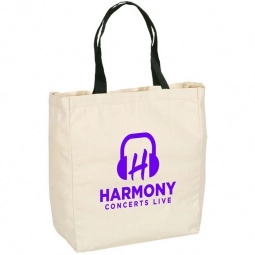 Black Tradeshow Giveaway Promotional Tote Bag