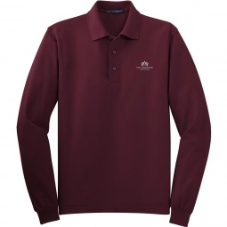 Port Authority Long-Sleeve Silk Touch Custom Polo Shirt