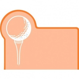 Translucent Orange Press n' Stick Custom Calendar - Golf Ball & Tee