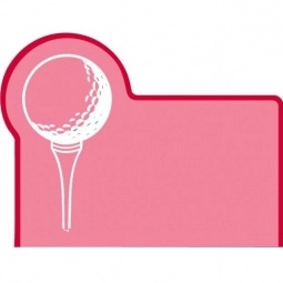 Translucent Red Press n' Stick Custom Calendar - Golf Ball & Tee