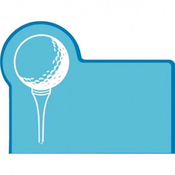 Translucent Teal Press n' Stick Custom Calendar - Golf Ball & Tee