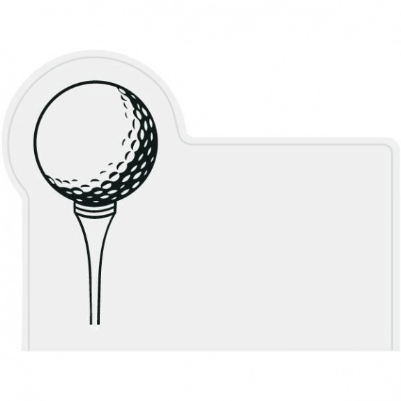 White Press n' Stick Custom Calendar - Golf Ball & Tee