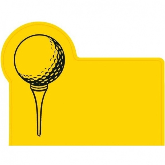 Yellow Press n' Stick Custom Calendar - Golf Ball & Tee