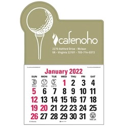 Press n' Stick Custom Calendar - Golf Ball & Tee