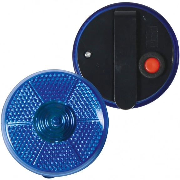 Blue Promotional Light Up Blinking Button - Round