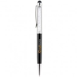 Black Mia Shimmer Ballpoint Custom Stylus Pen