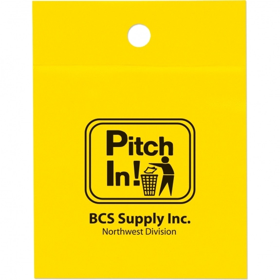 Yellow Custom Plastic Litter Bags - 9"w x 12"h