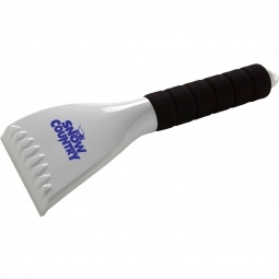 White Rubber Grip Promotional Ice Scrapers - 10.5"