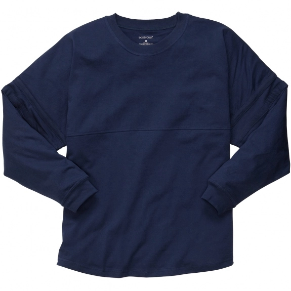 Navy Blue boxercraft Pom Pom Jersey Custom T-Shirts - Front