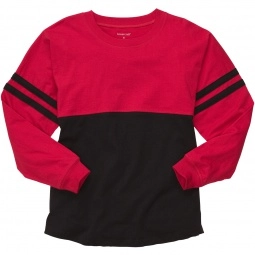Red/Black boxercraft Pom Pom Jersey Custom T-Shirts - Front