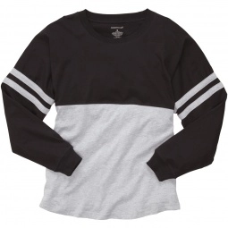 Black/Grey boxercraft Pom Pom Jersey Custom T-Shirts - Front