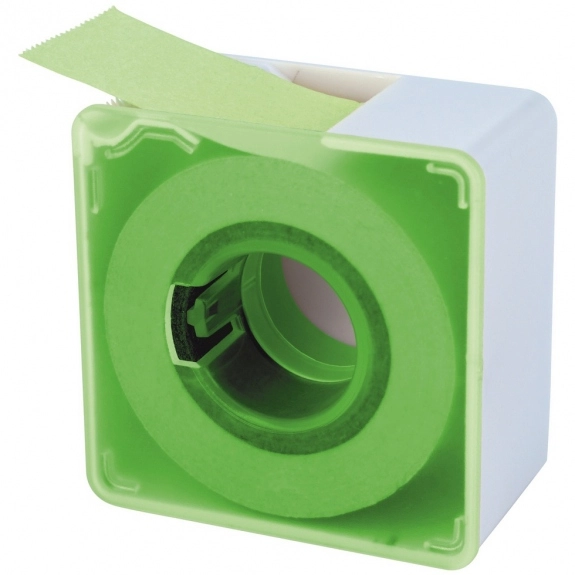 Green Full Color Custom Sticky Note Tape Dispenser