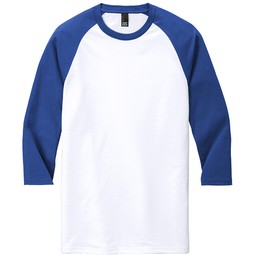 Deep royal - District Made Perfect Tri 3/4 Sleeve Custom T-Shirts - Men's
