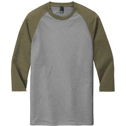 Military green frost - District Made Perfect Tri 3/4 Sleeve Custom T-Shirts