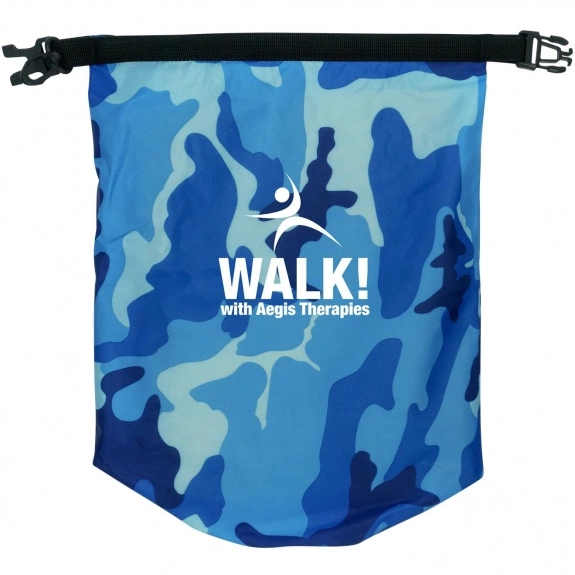 Blue Camo - Roll-Top Waterproof Promotional Dry Bag - 5L