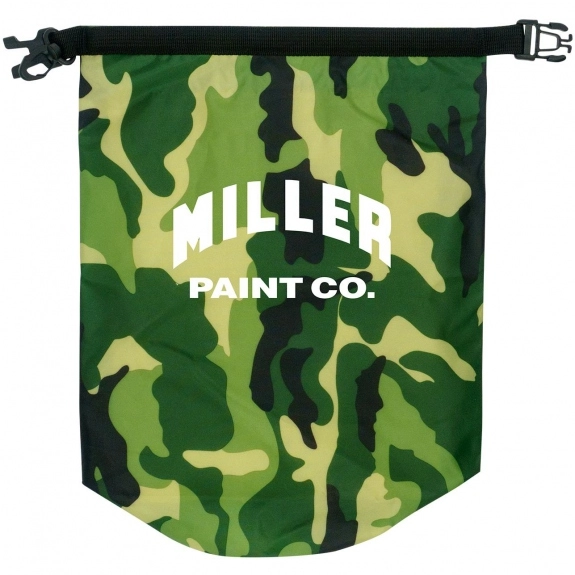 Green Camo - Roll-Top Waterproof Promotional Dry Bag - 5L