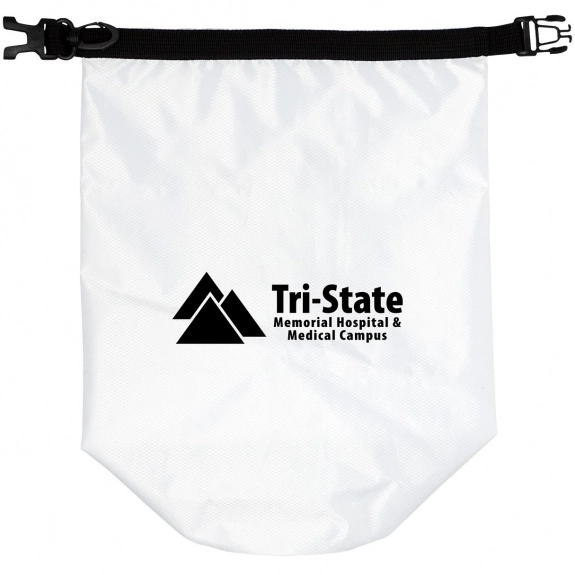 White - Roll-Top Waterproof Promotional Dry Bag - 5L