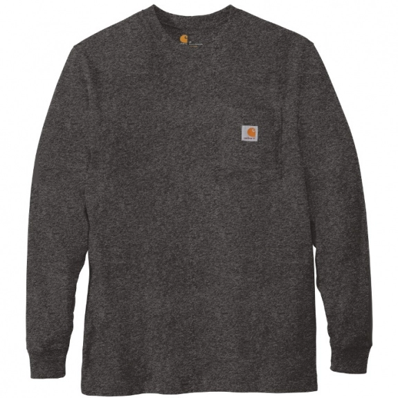 Carbon Heather - Carhartt Workwear Pocket Custom Long Sleeve T-Shirt