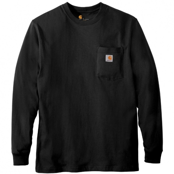 Black - Carhartt Workwear Pocket Custom Long Sleeve T-Shirt