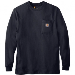 Navy - Carhartt Workwear Pocket Custom Long Sleeve T-Shirt