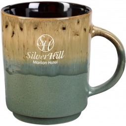 Green Handcrafted Dipped Gradient Accent Custom Mug – 16 oz.