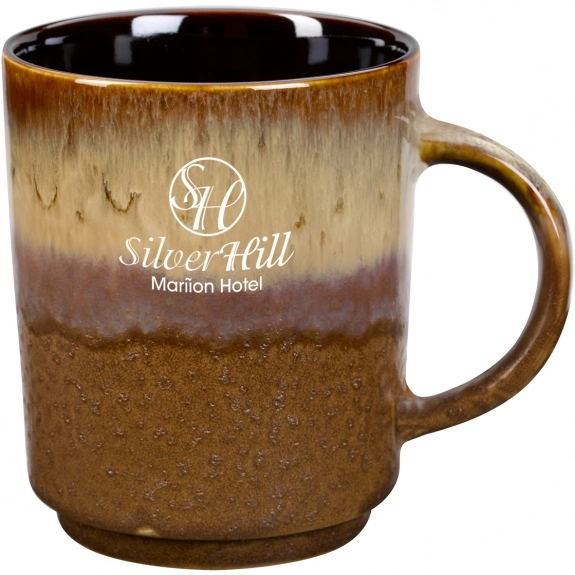 Natural Handcrafted Dipped Gradient Accent Custom Mug – 16 oz.