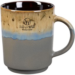 Gray - Handcrafted Dipped Gradient Accent Custom Mug – 16 oz.