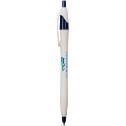 Full Color White Javelin Custom Pen