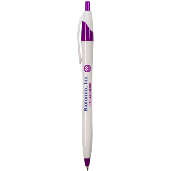 Purple Full Color White Javelin Custom Pen