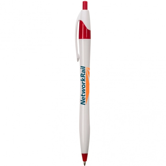 Red Full Color White Javelin Custom Pen