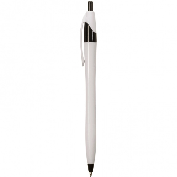 Black Full Color White Javelin Custom Pen