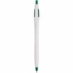 Green Full Color White Javelin Custom Pen