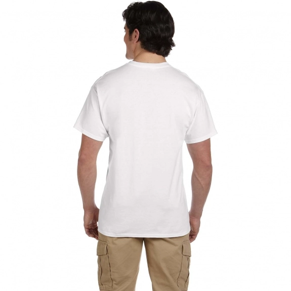 Back Fruit of The Loom HD Cotton Custom T-Shirt - White